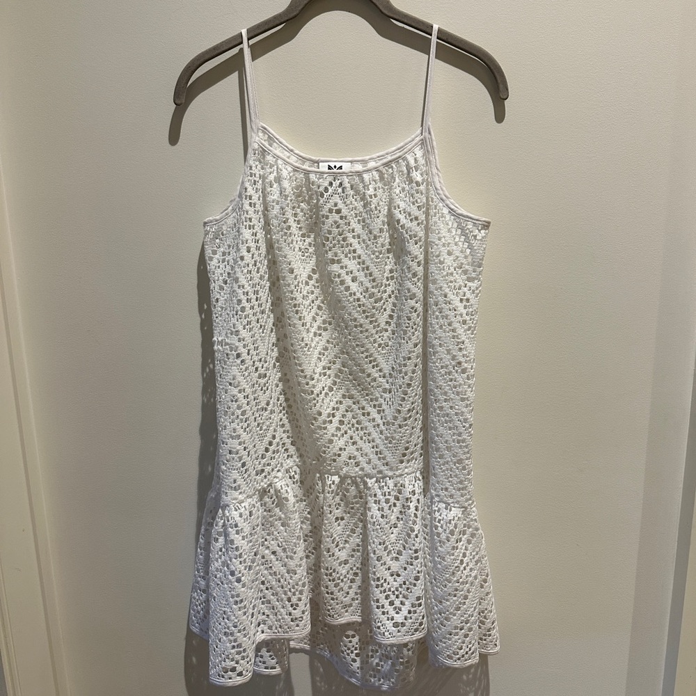 Milly Minis Microdot Cut-Out Tank Swimsuit cover dress size 14/16 (girls)